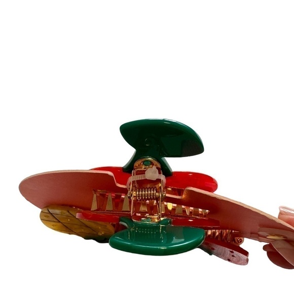 Pink Linen Strawberry | Pineapple | Cherry | Hair Clips Set Of 3 - Picture 4 of 6